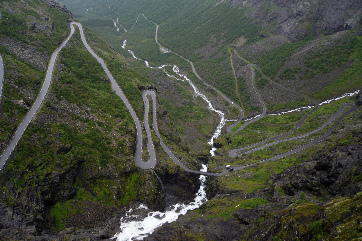 The Trollstigen road in Norway